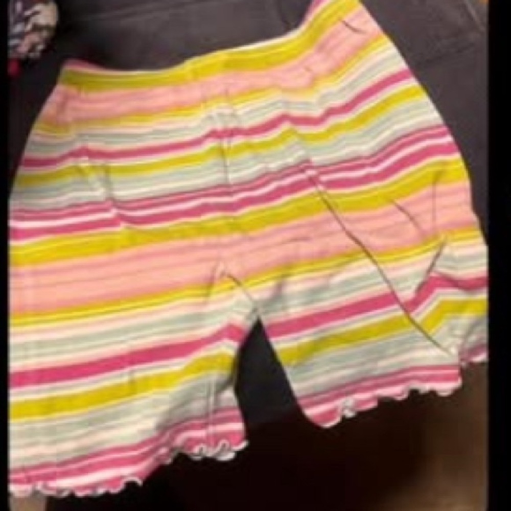 Striped Pink and Yellow Kids Shorts
